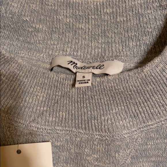 Madewell Relaxed Heather Gray Mock Neck Sweater - Picture 3 of 4